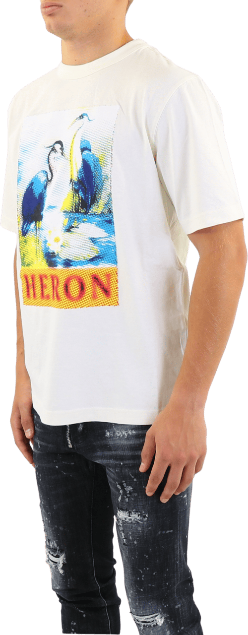 Heron Preston Halftone Heron Ss Tee Wit