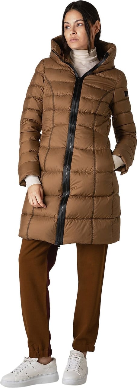 Peuterey 100% recycled polyester slim fit down jacket Beige
