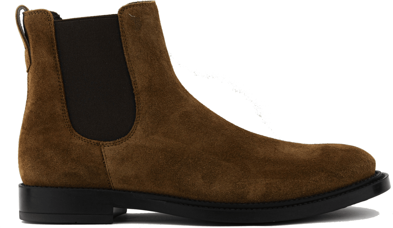 Tod's Chelseaboot Tan Suede Bruin