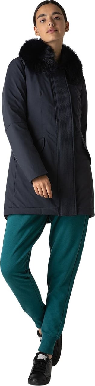 Peuterey Slim jacket with fur Blauw