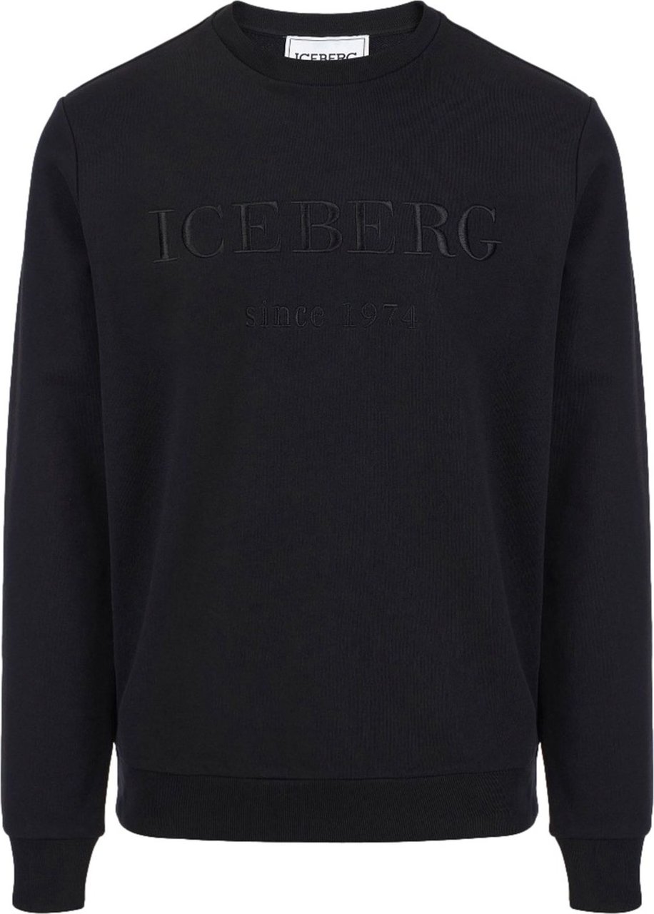 Iceberg Logo sweater zwart Zwart