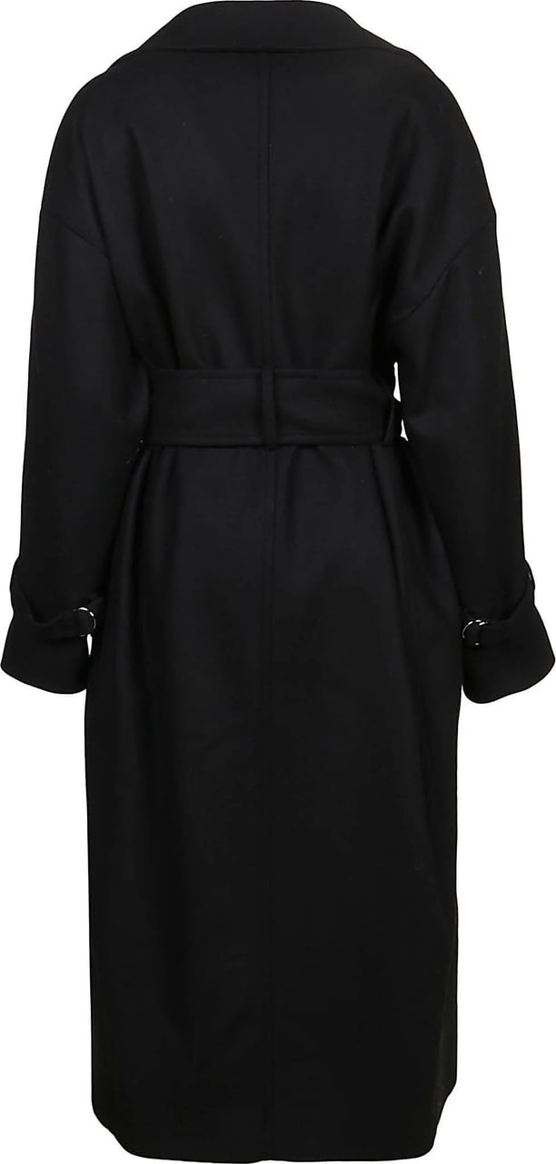 Iro Kealia Long Belted Coat Black Zwart