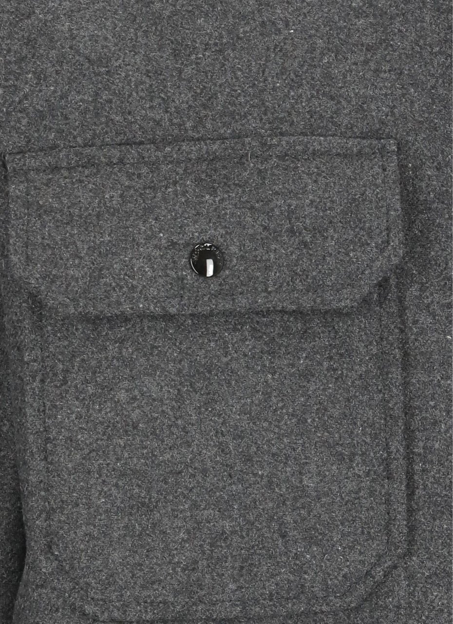 Woolrich Coats Charcoal Melange Grijs