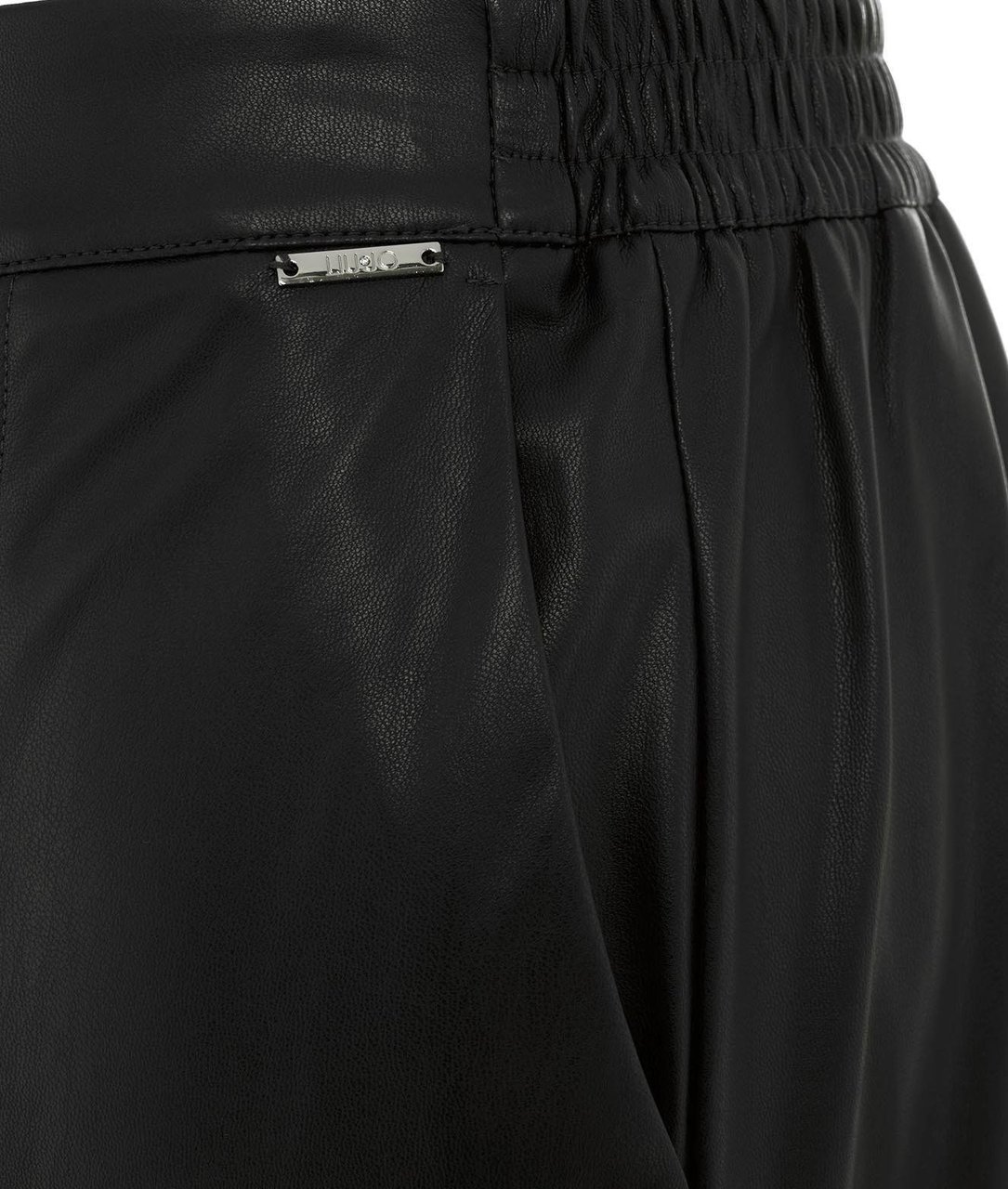 Liu Jo Faux Leather Trousers Black Zwart