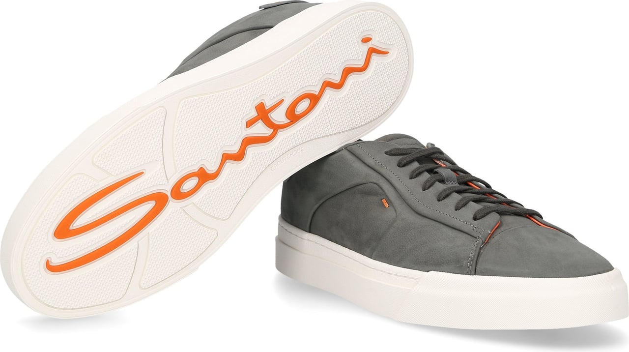 Santoni Men Low-Top Sneakers Nubuck - Sunny Groen