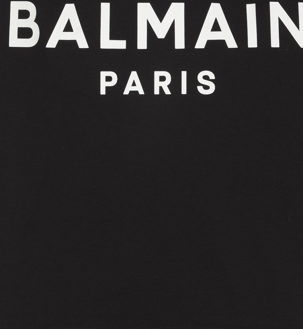 Balmain T-shirts And Polos Noir/blanc Zwart