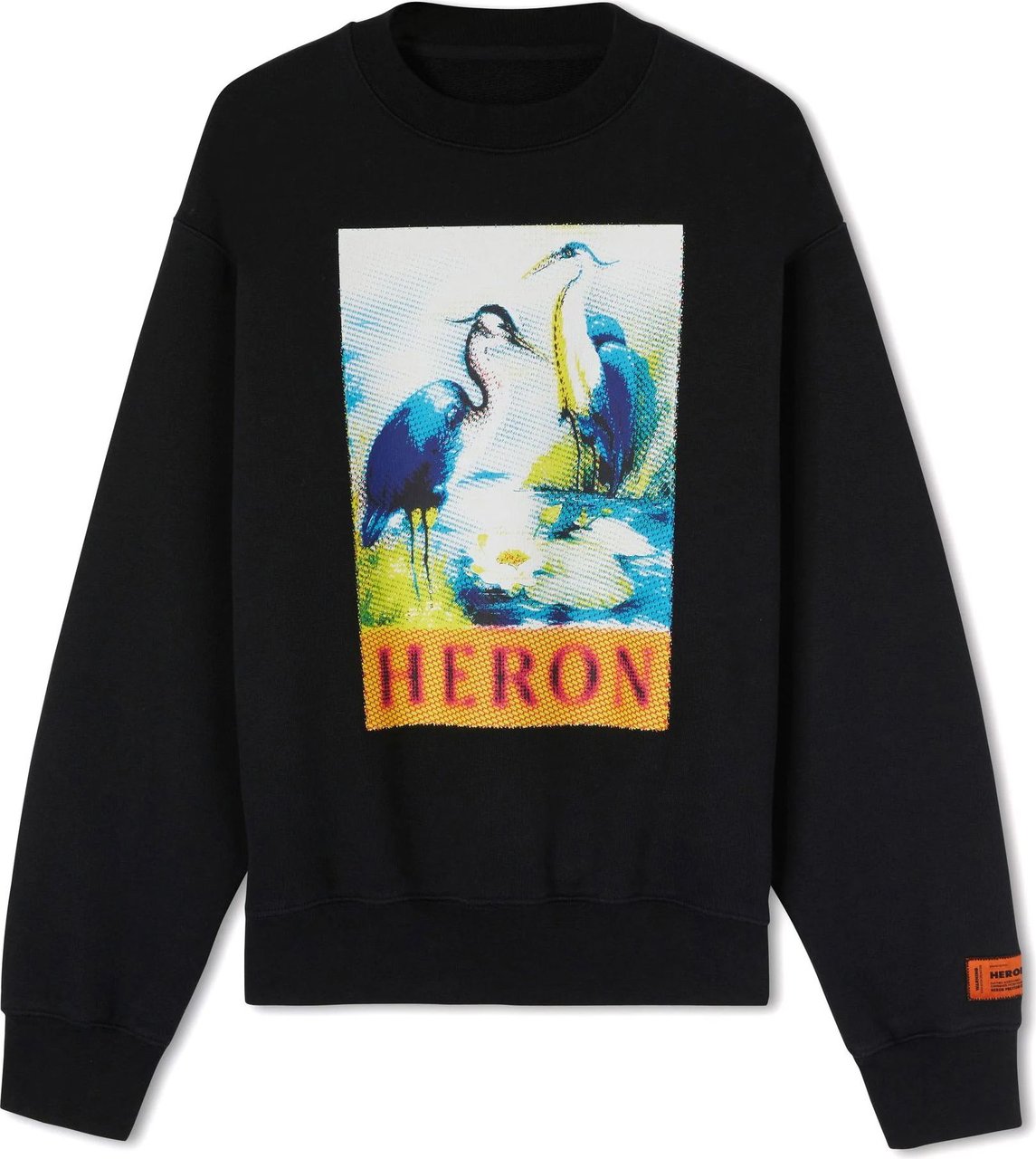 Heron Preston halftone heron crewneck black navy Zwart