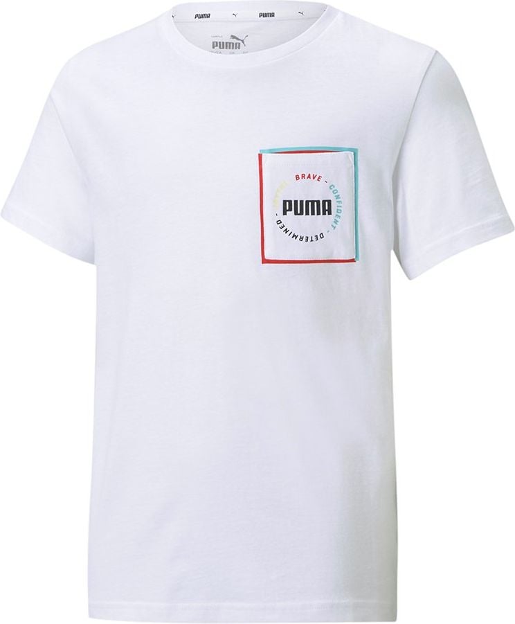 Puma T-shirt Kid Alpha Pocket Tee B 585888.02 Wit