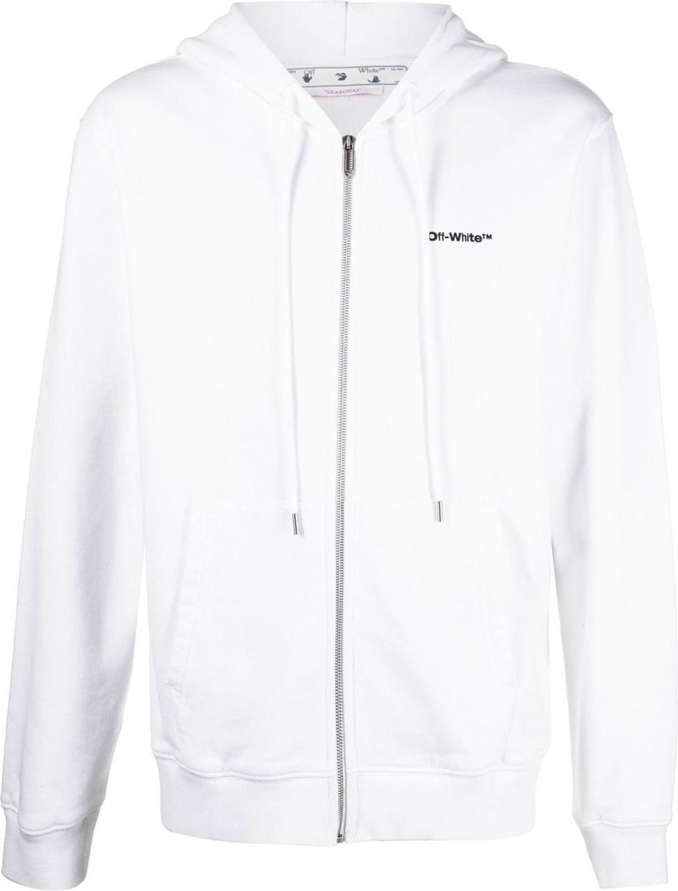 OFF-WHITE Wave Diag zip-up hoodie Wit