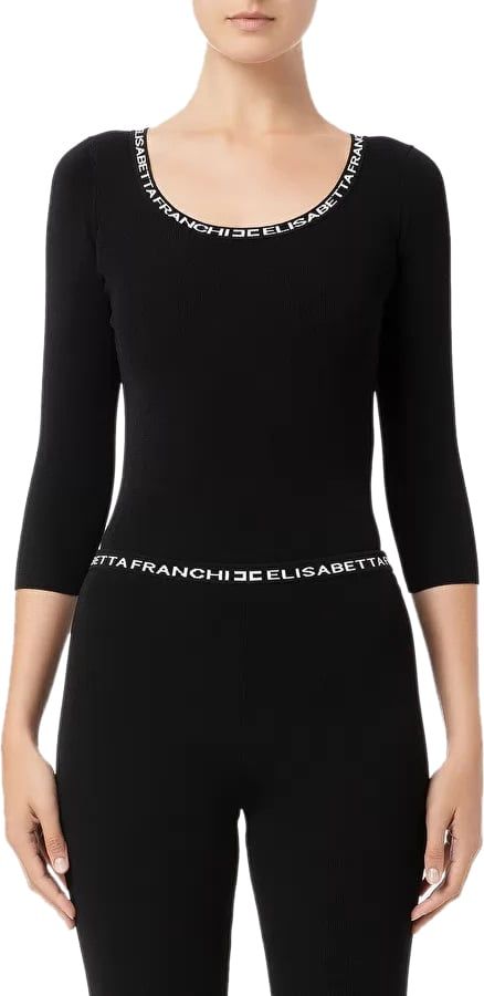 Elisabetta Franchi Sweaters Black Zwart