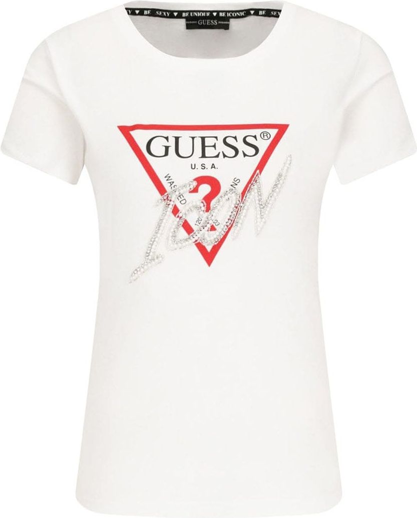 Guess Icon T-Shirt Dames White Wit