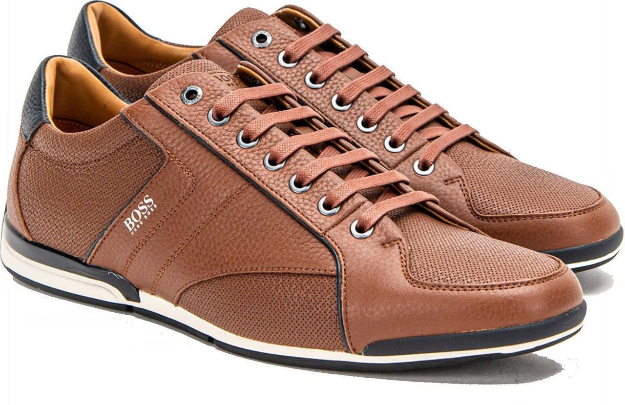 Hugo Boss Hugo Boss Leather Sneakers Bruin