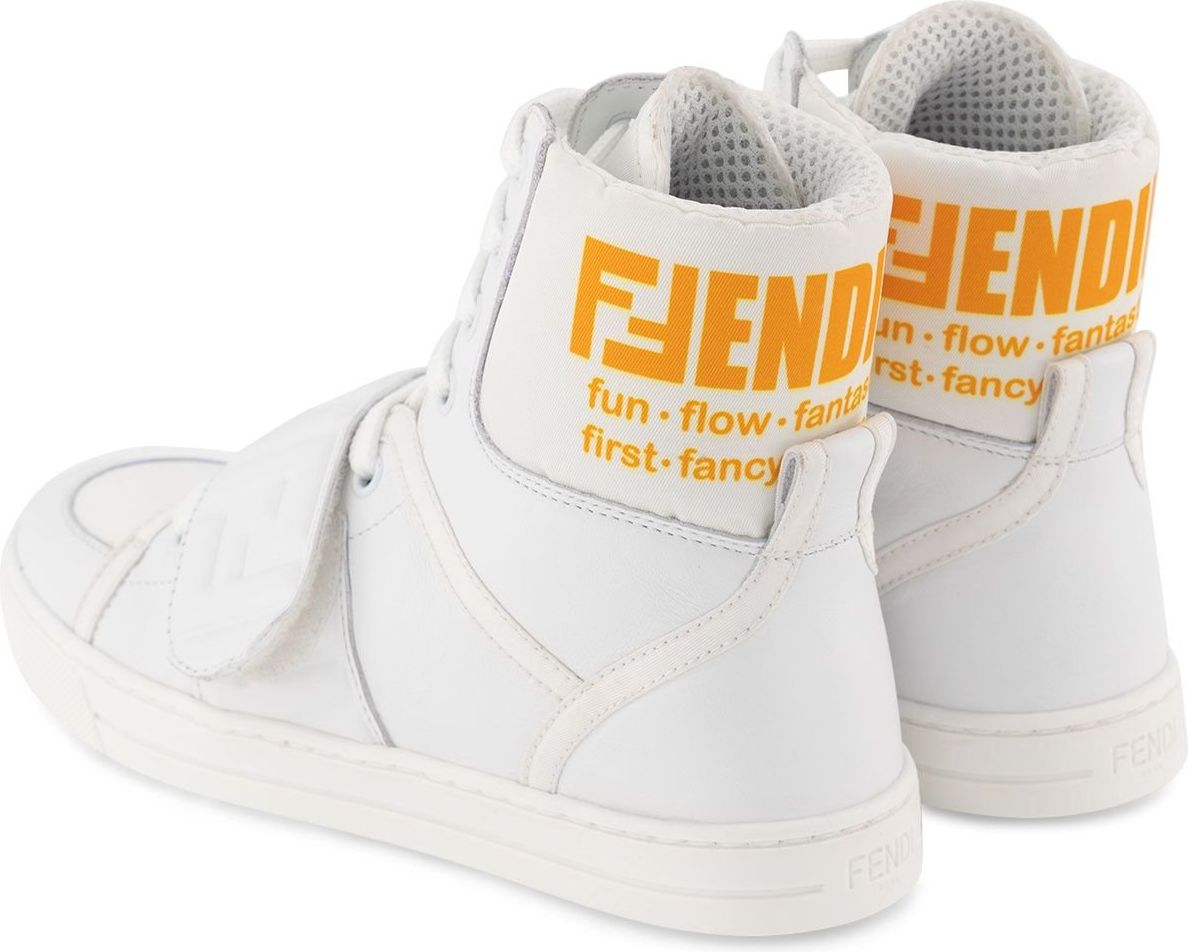 Fendi Fendi JMR404 AHHI kindersneakers wit/oranje Wit