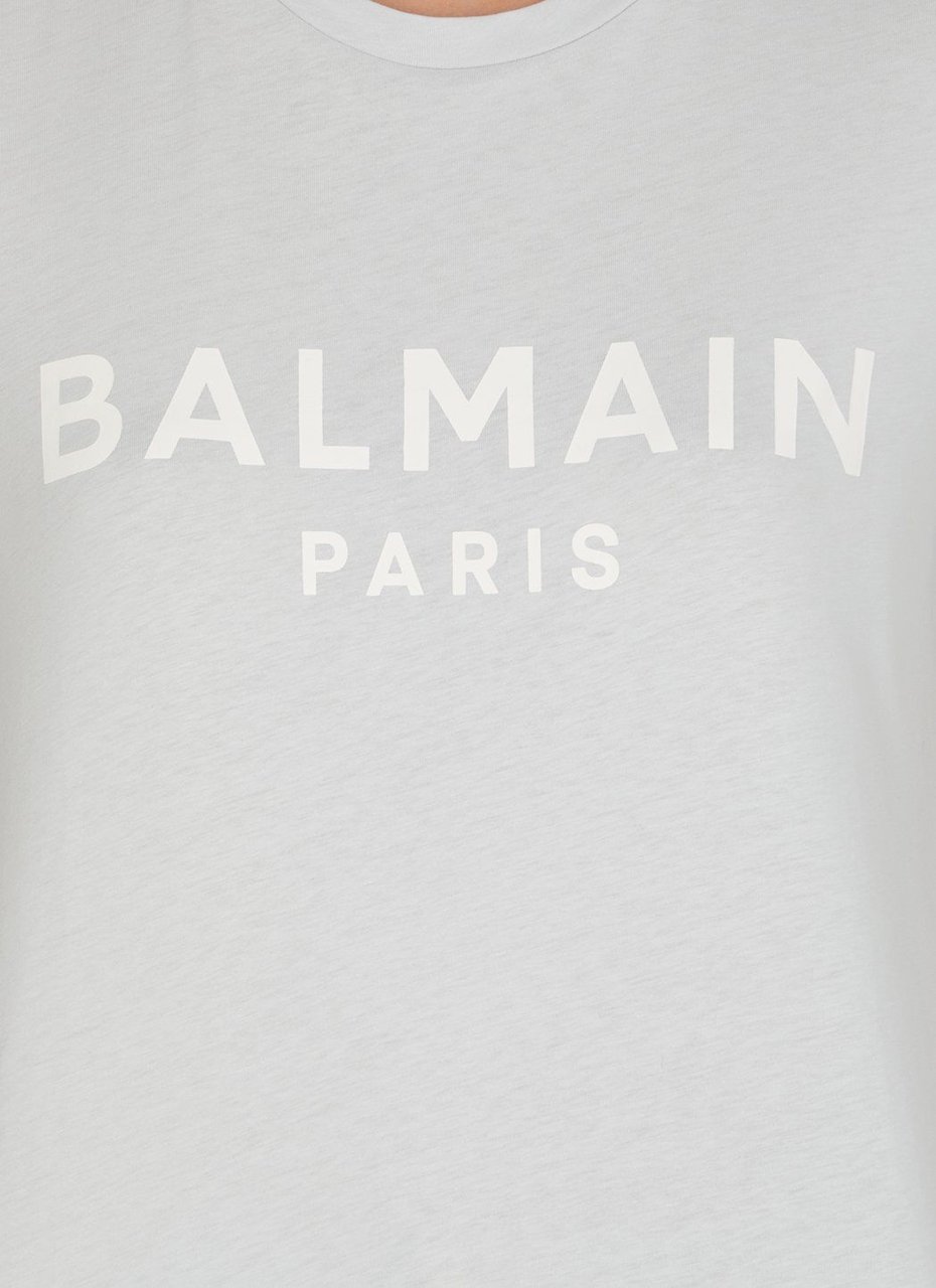 Balmain T-shirts And Polos Bleu Clair/rose Pâle Paars