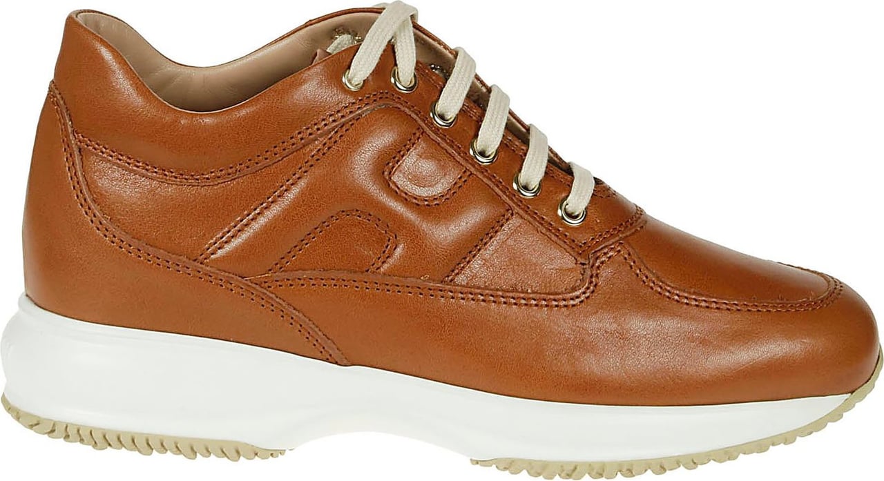 HOGAN Sneakers Leather Brown Bruin