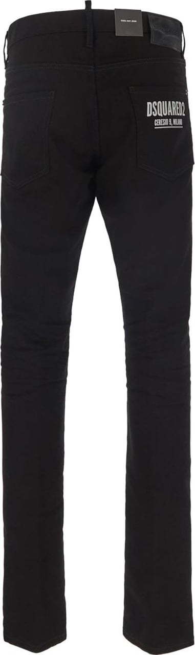 Dsquared2 rear logo-print skinny jeans Zwart
