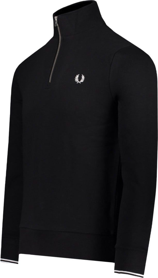 Fred Perry Half Zip Sweatshirt Black Zwart
