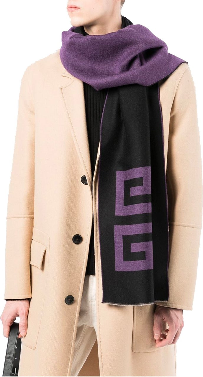 Givenchy Givenchy 4G Logo Knitted Scarf Zwart