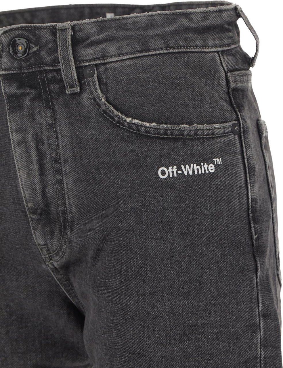 OFF-WHITE Diagram Straight Leg Jeans Grijs