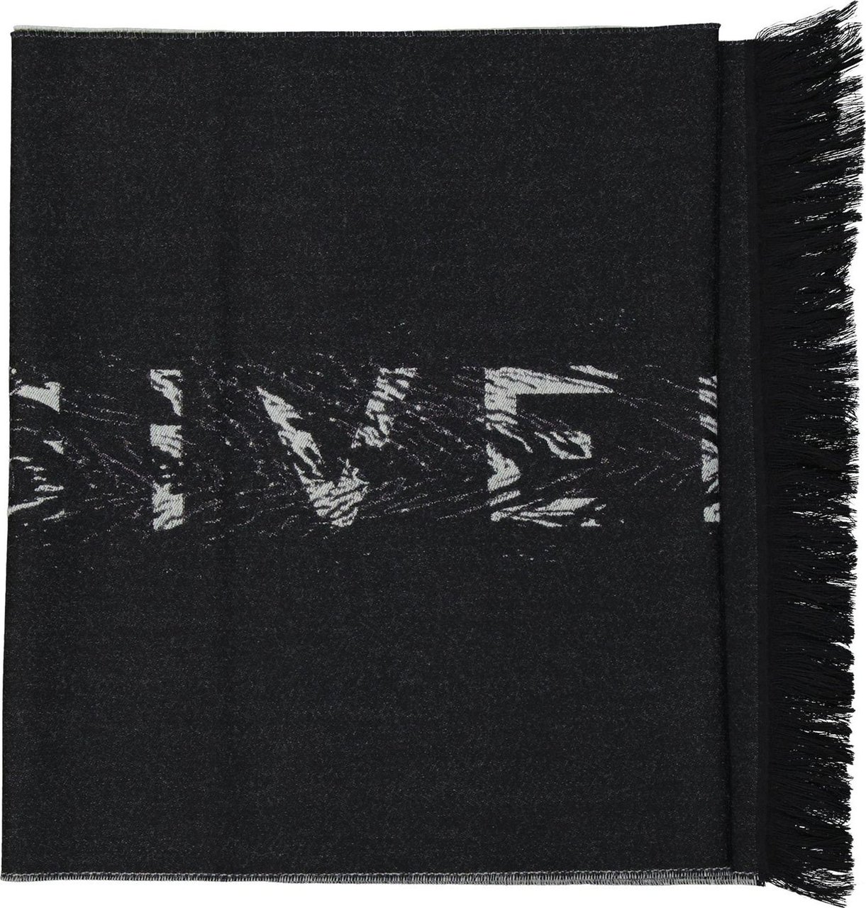 Givenchy Givenchy Logo Wool Scarf Zwart