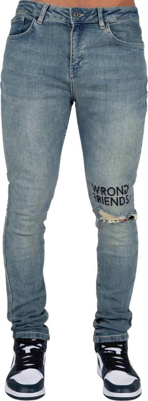 Wrong Friends Los Angeles jeans blue Blauw