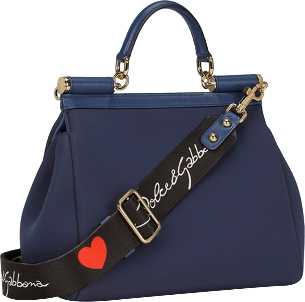 Dolce & Gabbana Dolce & Gabbana Sicily Nylon Medium Bag Blauw