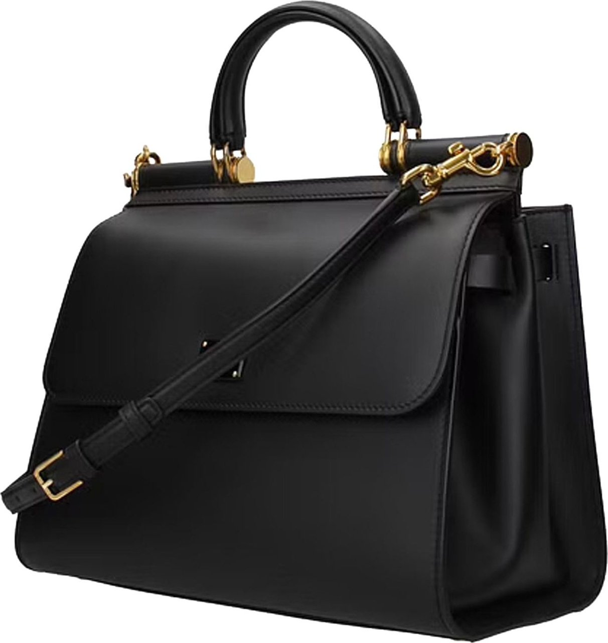 Dolce & Gabbana Dolce & Gabbana Sicily Leather Bag Zwart