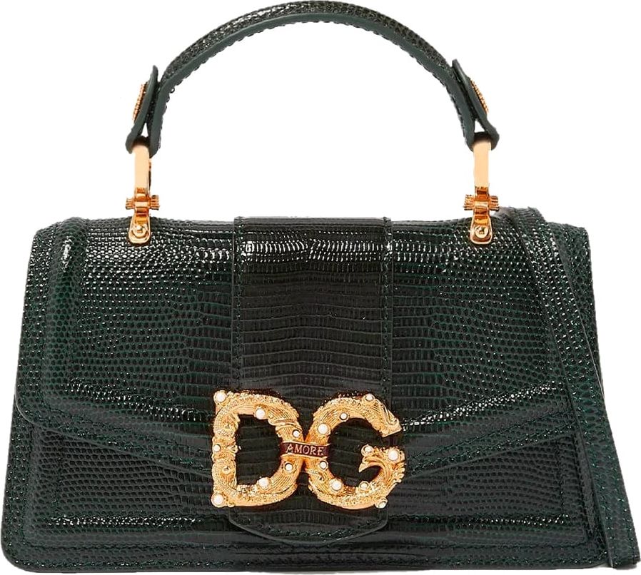 Dolce & Gabbana Dolce & Gabbana DG Amore Iguana Phone Bag Groen