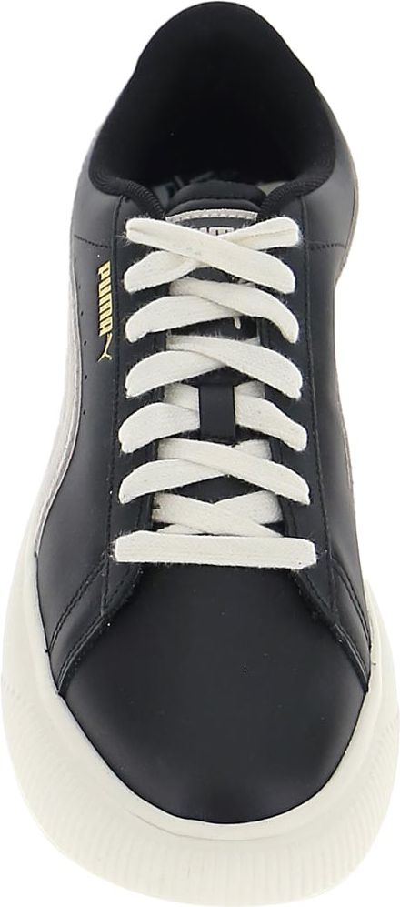 Puma Black And White Leather Sneakers Zwart