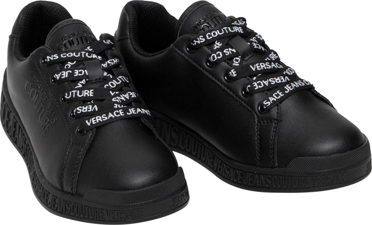 Versace Versace Jeans Couture Leather Sneakers Zwart