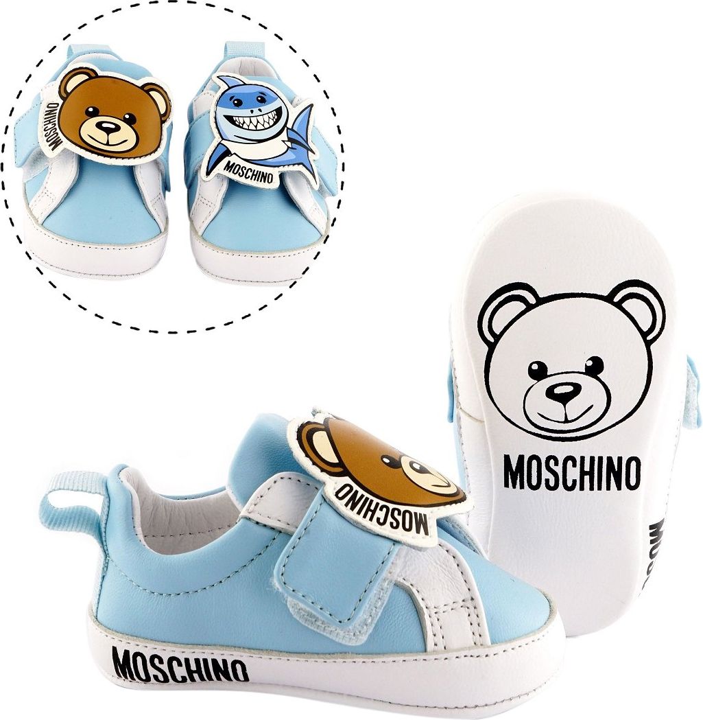 Moschino Baby Bear & Shark Sneakers 74267 Blue/White Wit