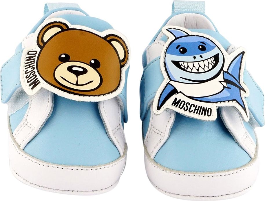 Moschino Baby Bear & Shark Sneakers 74267 Blue/White Wit