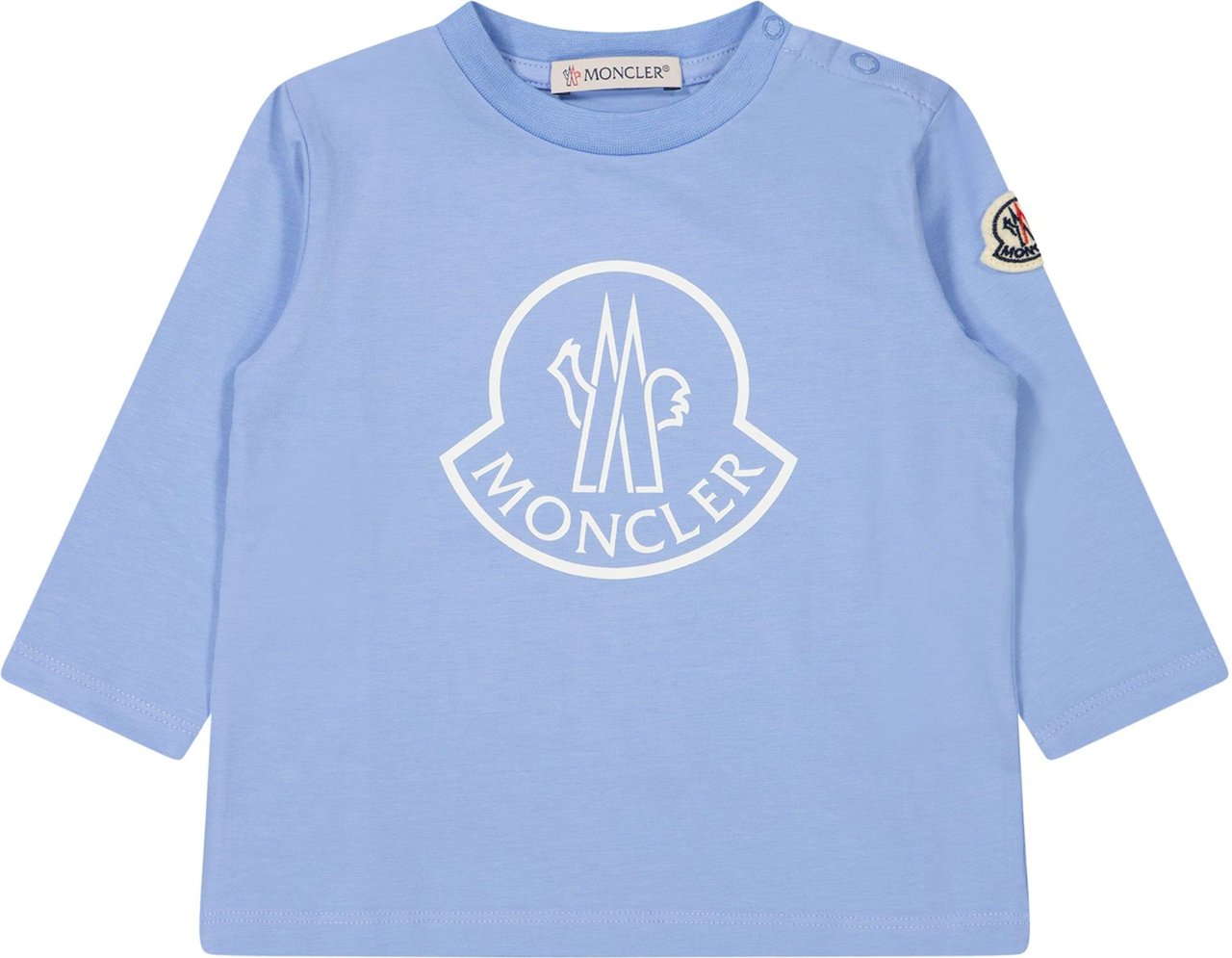 Flitsend Vervelend alliantie Moncler Moncler 8D00003 8790N baby t-shirt licht blauw | Vanaf €110,-