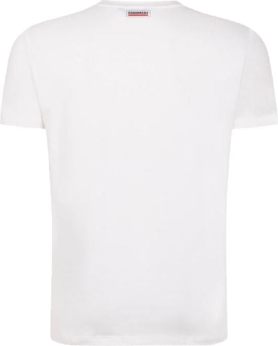 Gewoon Ik heb een Engelse les deelnemer Dsquared2 Round Neck Back Logo Heren T-Shirt Wit | Sale €50,95 (-40%)