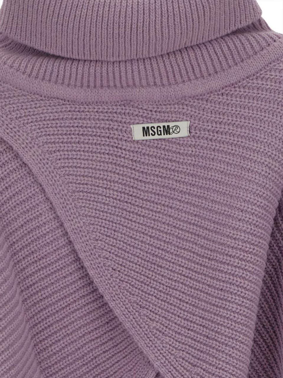 MSGM Crop Lilac Knit Sweater Paars