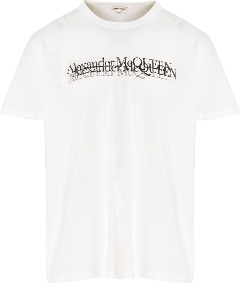 Alexander McQueen logo stamp cotton T-shirt Wit