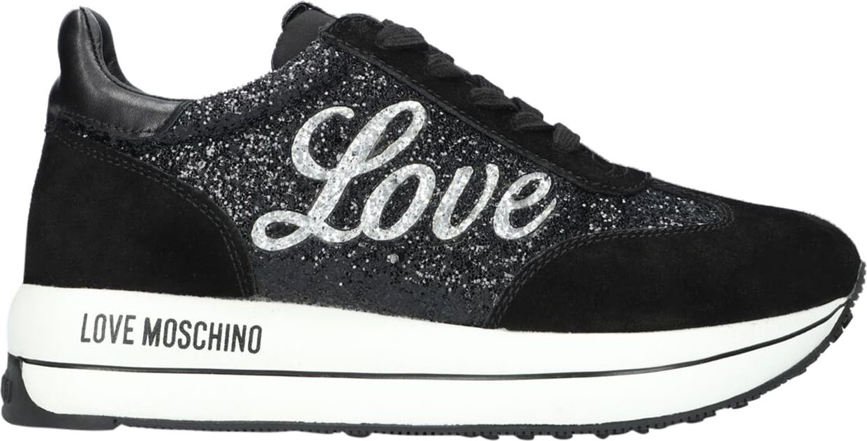 Love Moschino glitter schoenen Zwart