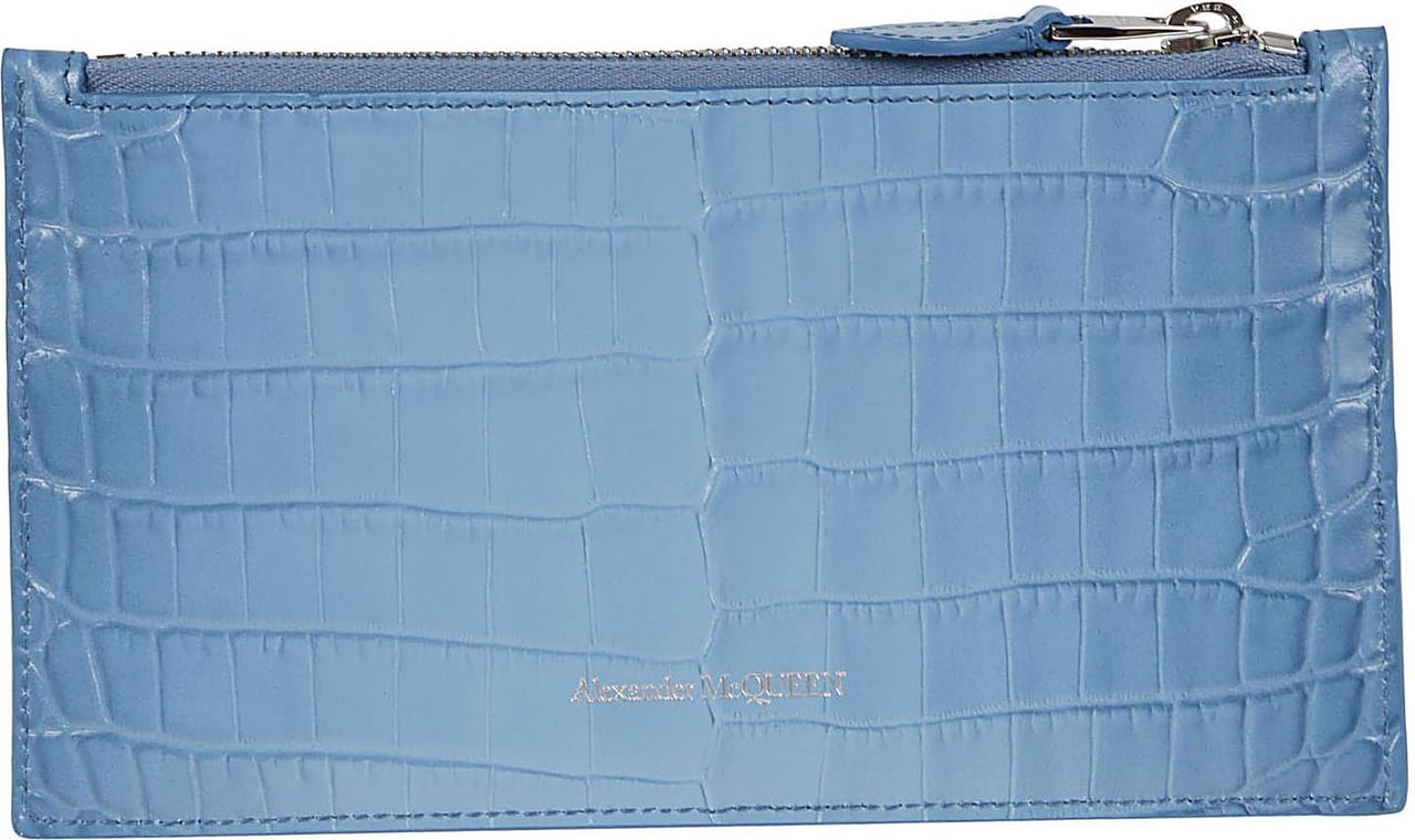 Alexander McQueen flat zip wallet wcc Blauw