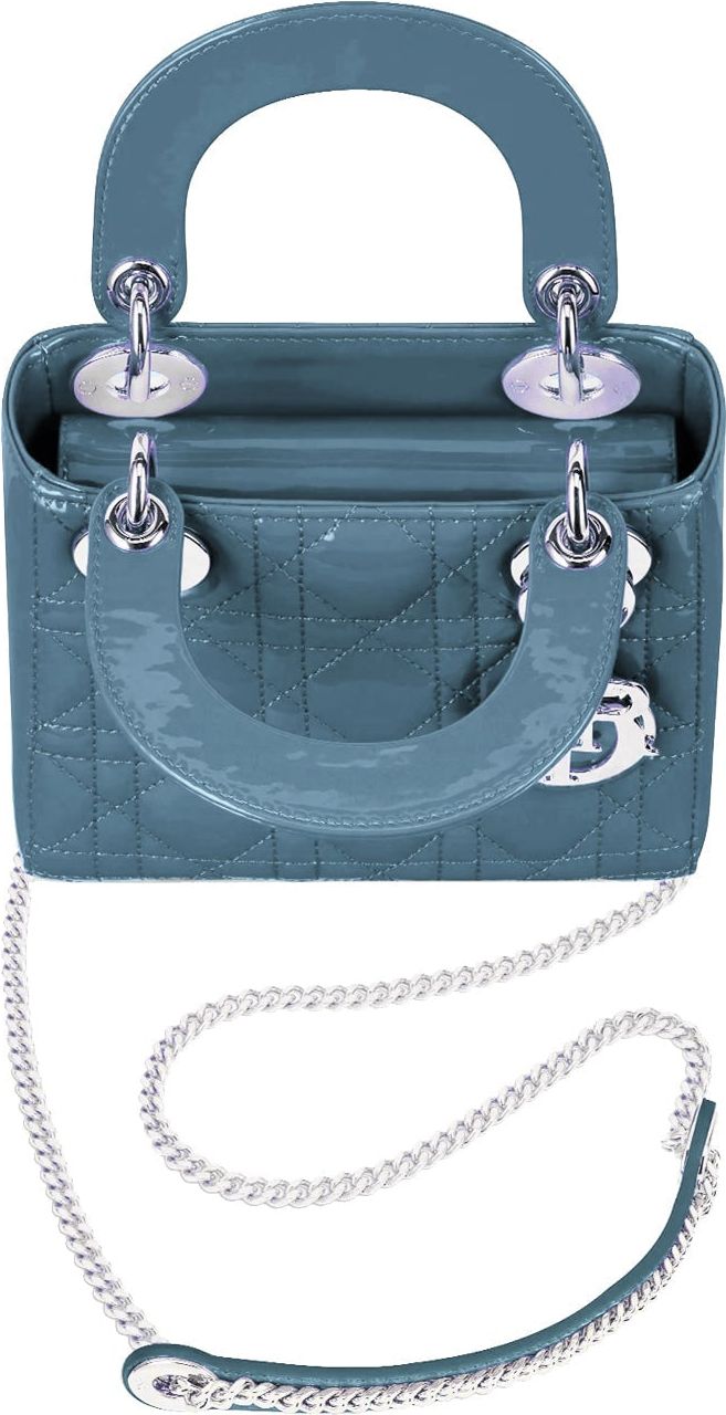 Dior Dior Lady Dior Leather Bag Blauw