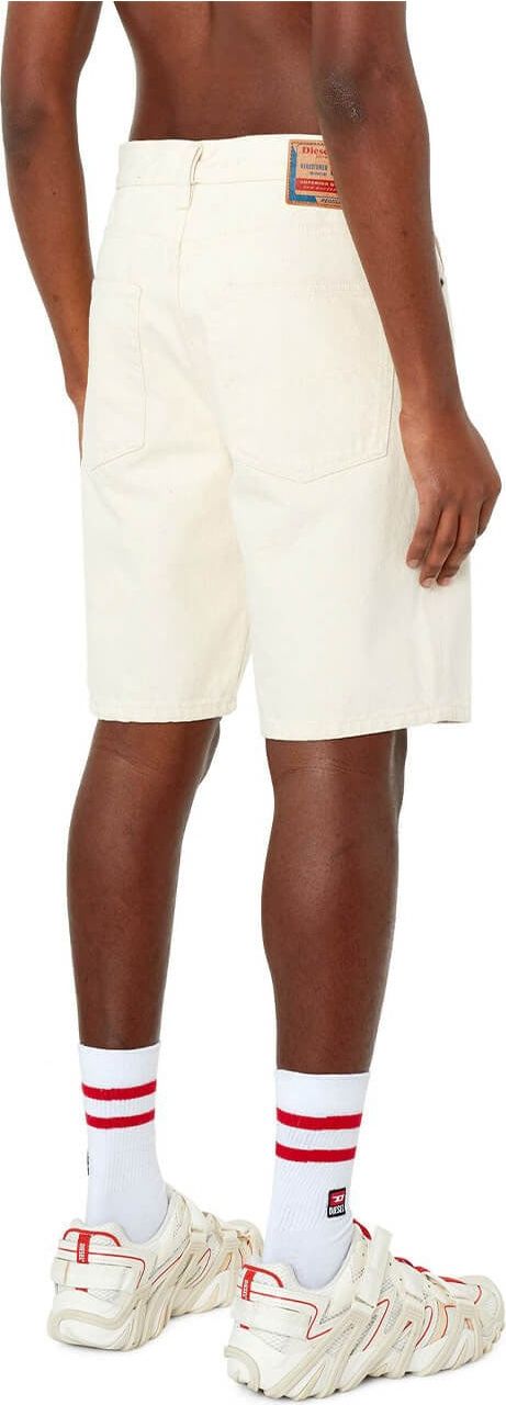 Diesel Regular-short Cream Denim Bermuda Shorts Beige Beige