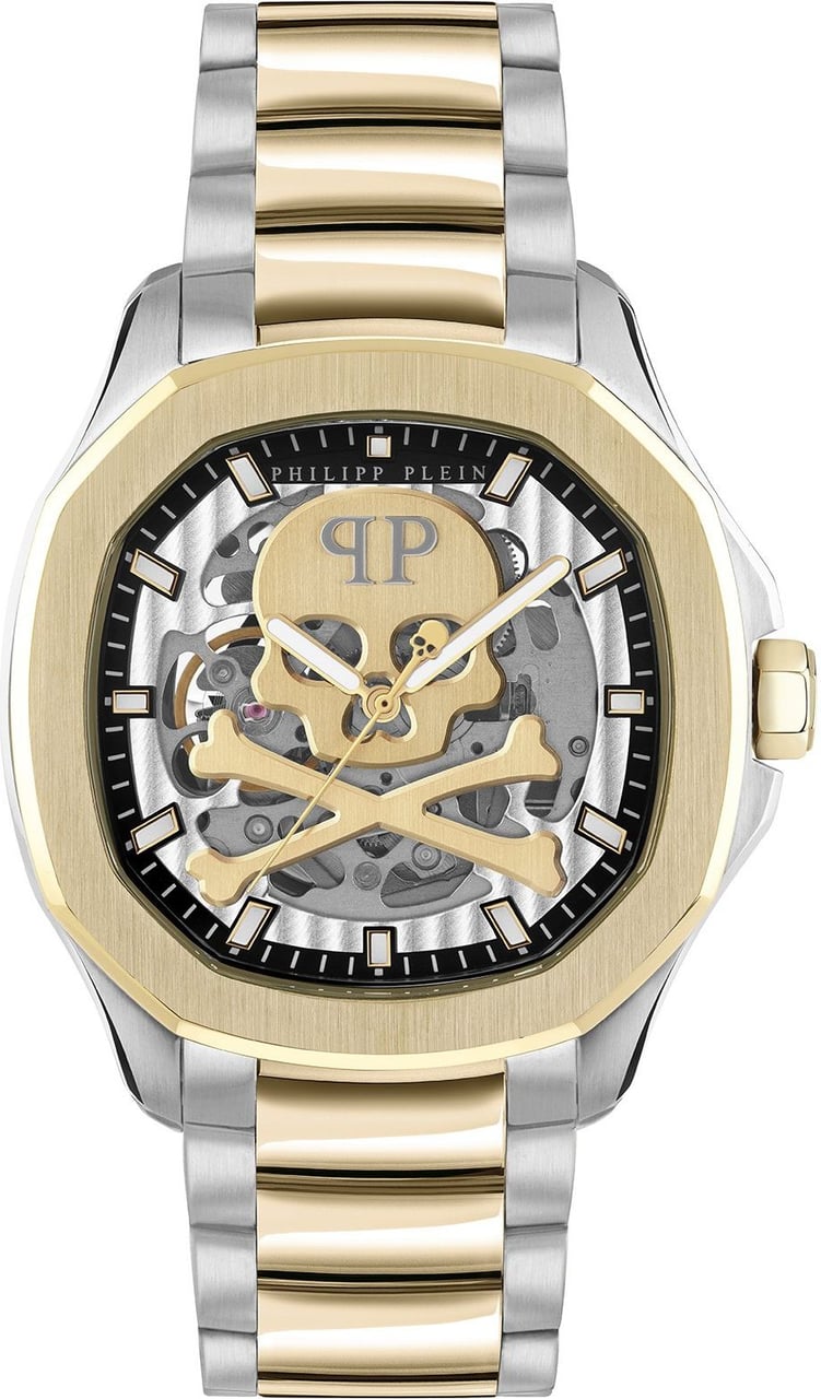 Philipp Plein $keleton $pectre PWRAA0323 automatisch horloge 42 mm Zilver