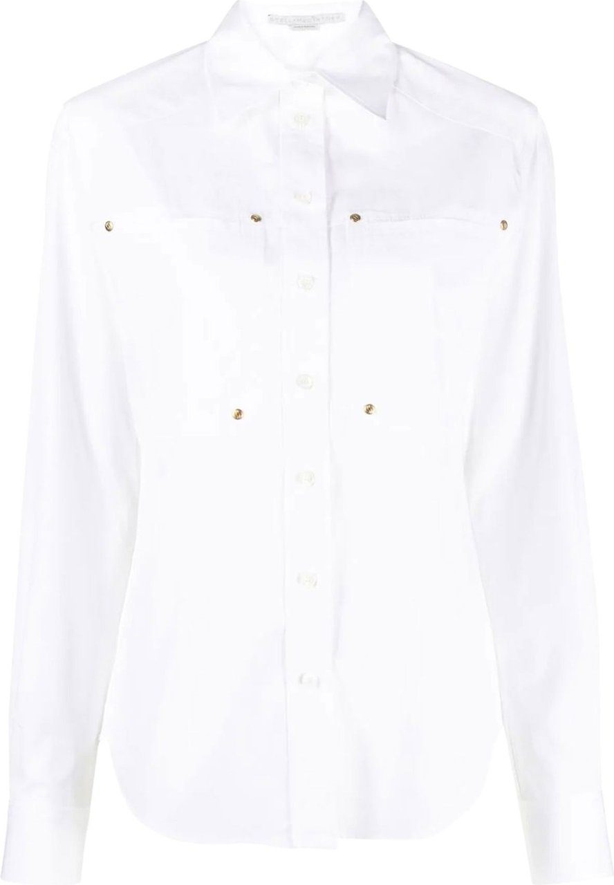 Stella McCartney patch-pocket workwear shirt Wit
