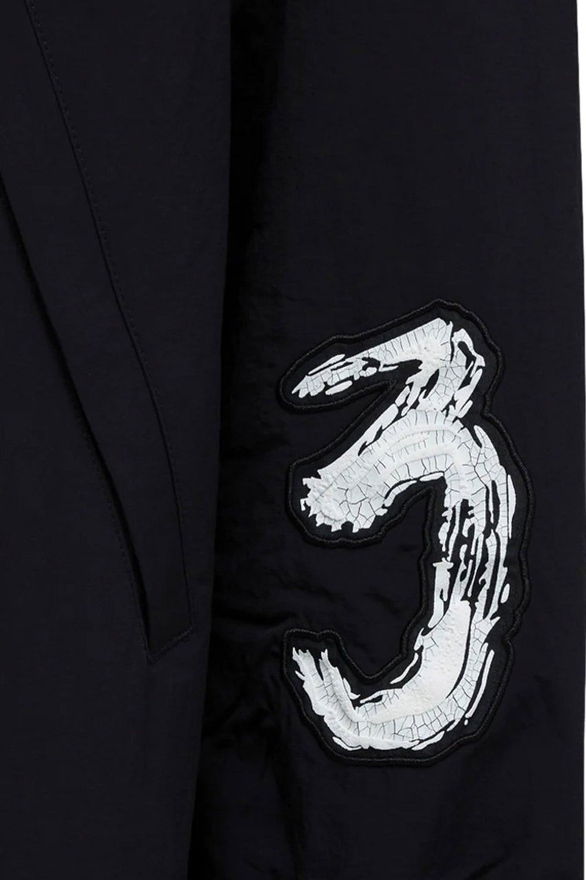 Y-3 logo-print shirt jacket Zwart