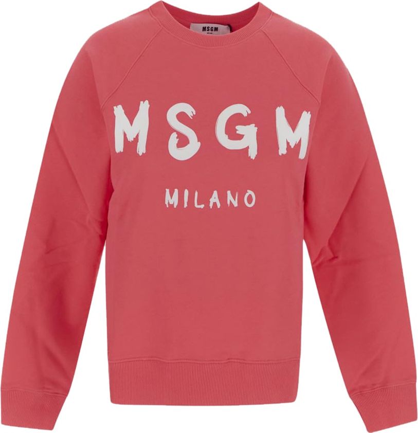 MSGM Logo Print Sweatshirt Roze