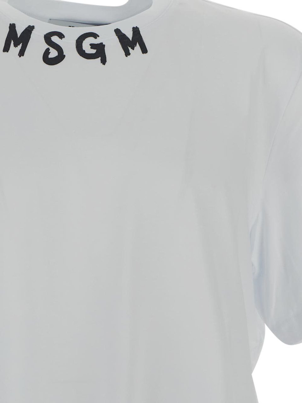 MSGM Logo Print T-Shirt Wit