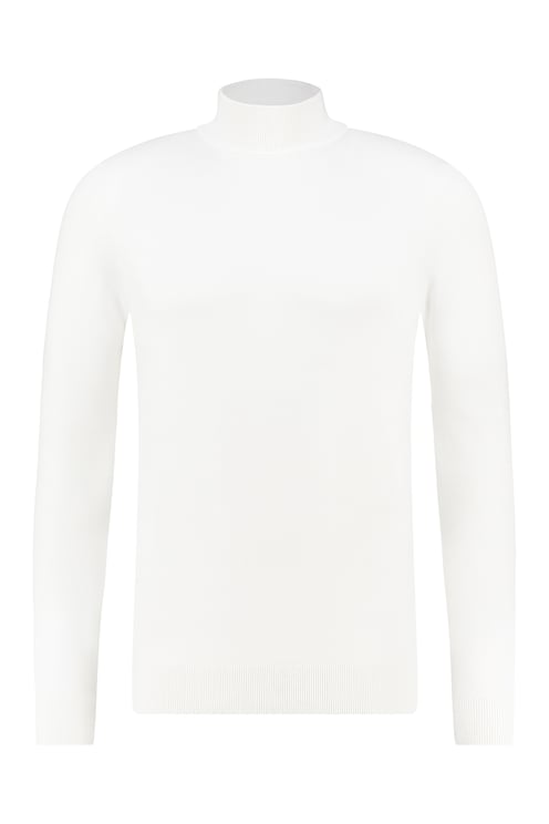 Purewhite Essential Knit Mockneck - Off White