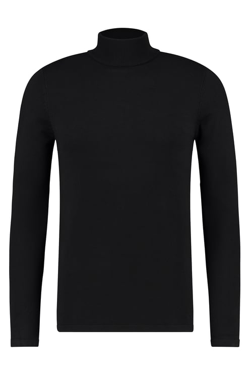 Purewhite Essential Knit Turtleneck - Black
