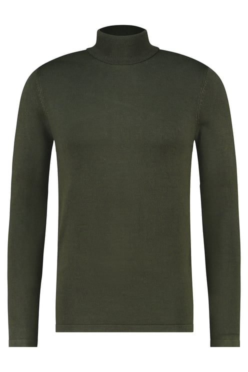 Purewhite Essential Knit Turtleneck - Army Green