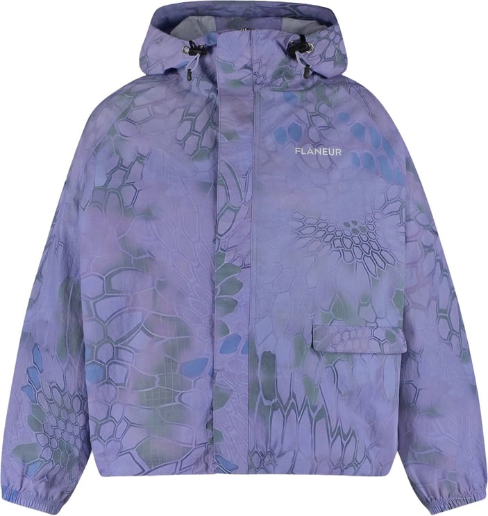 FLÂNEUR Turtle Nylon Jacket | Blue/Purple