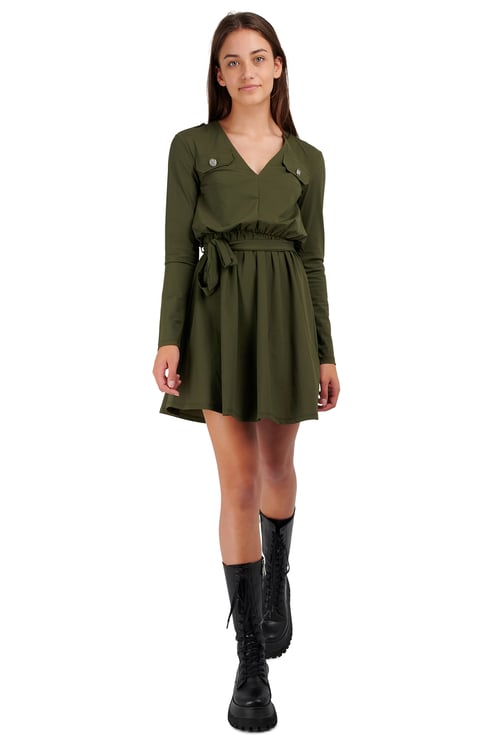 Nikkie Suzy Utility Dress Night Forest